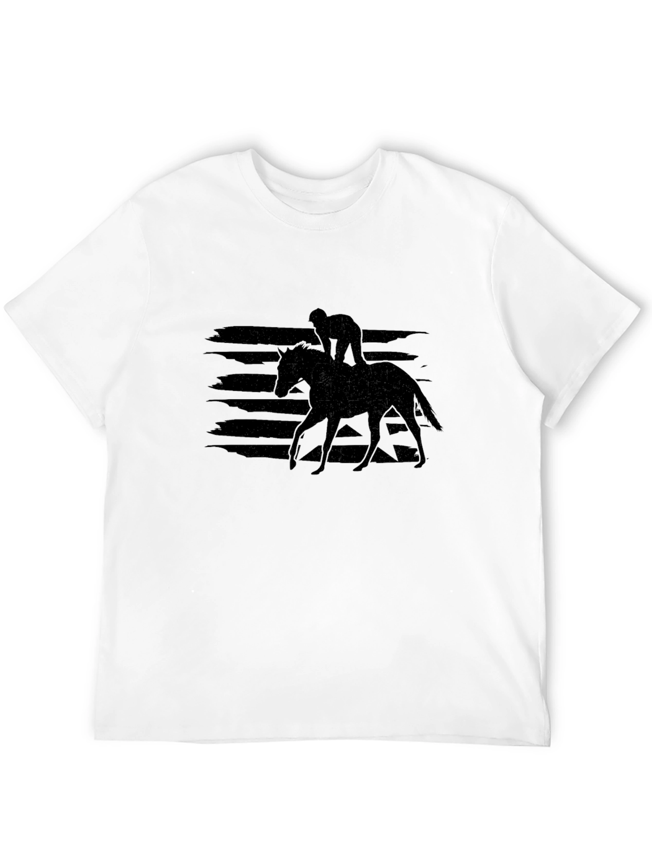Equestrian Silhouette Graphic Tee - Black