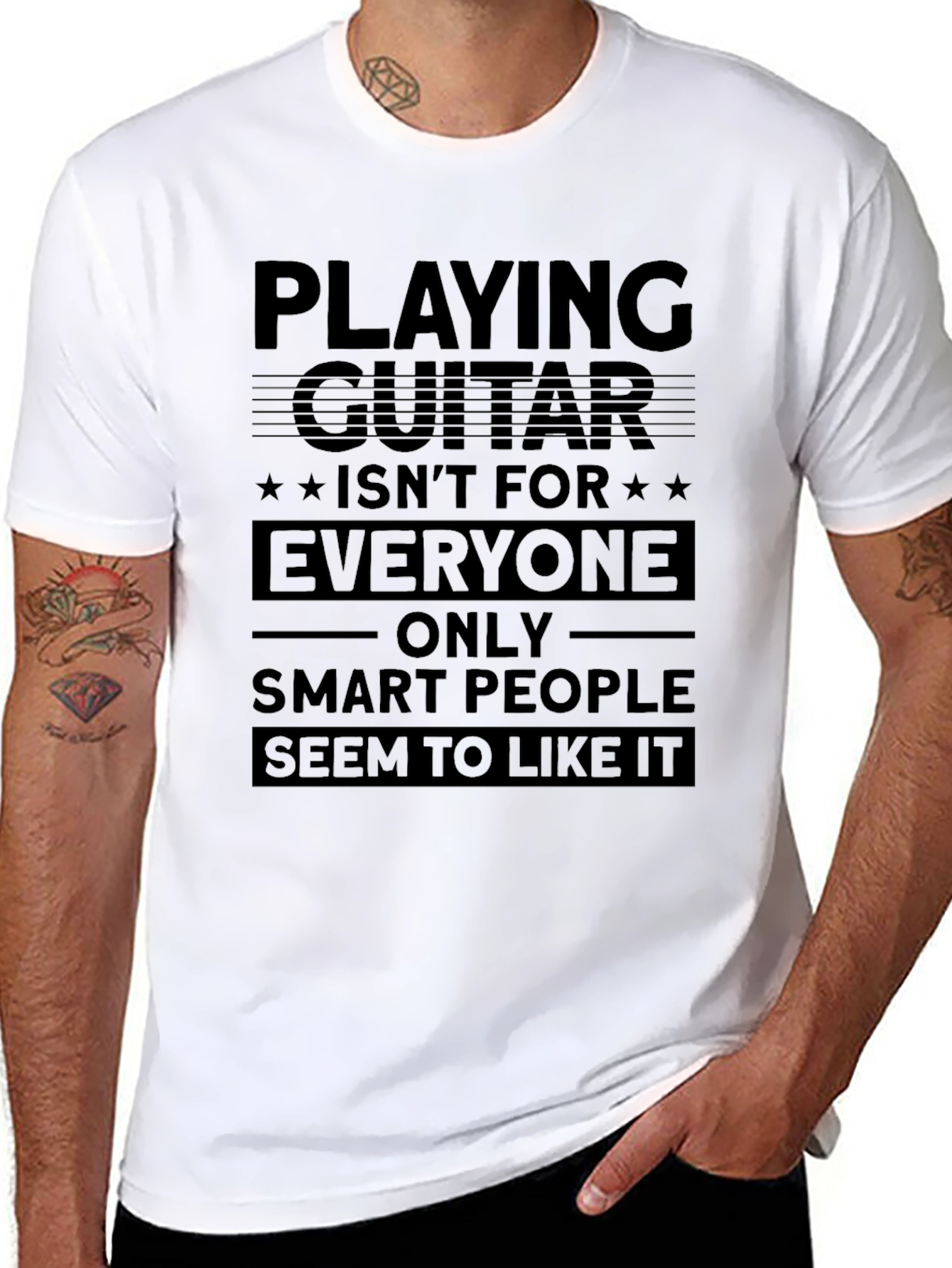 Guitar Lovers Tee: Smart Peoples Choice