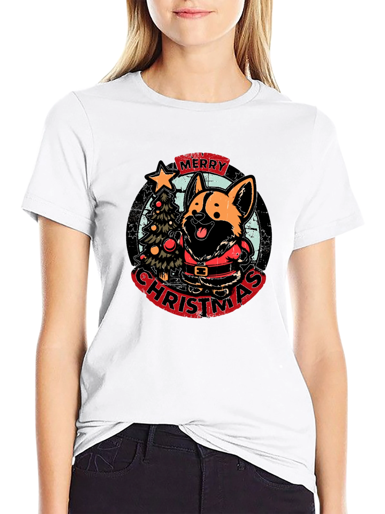 Merry Christmas Corgi T-Shirt