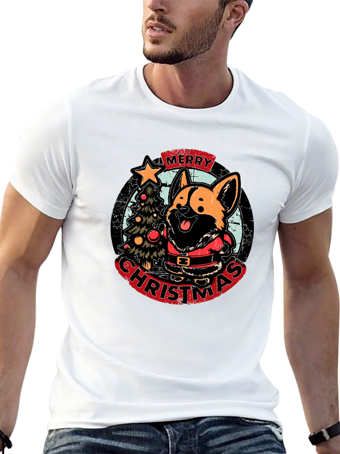 Merry Christmas Corgi T-Shirt