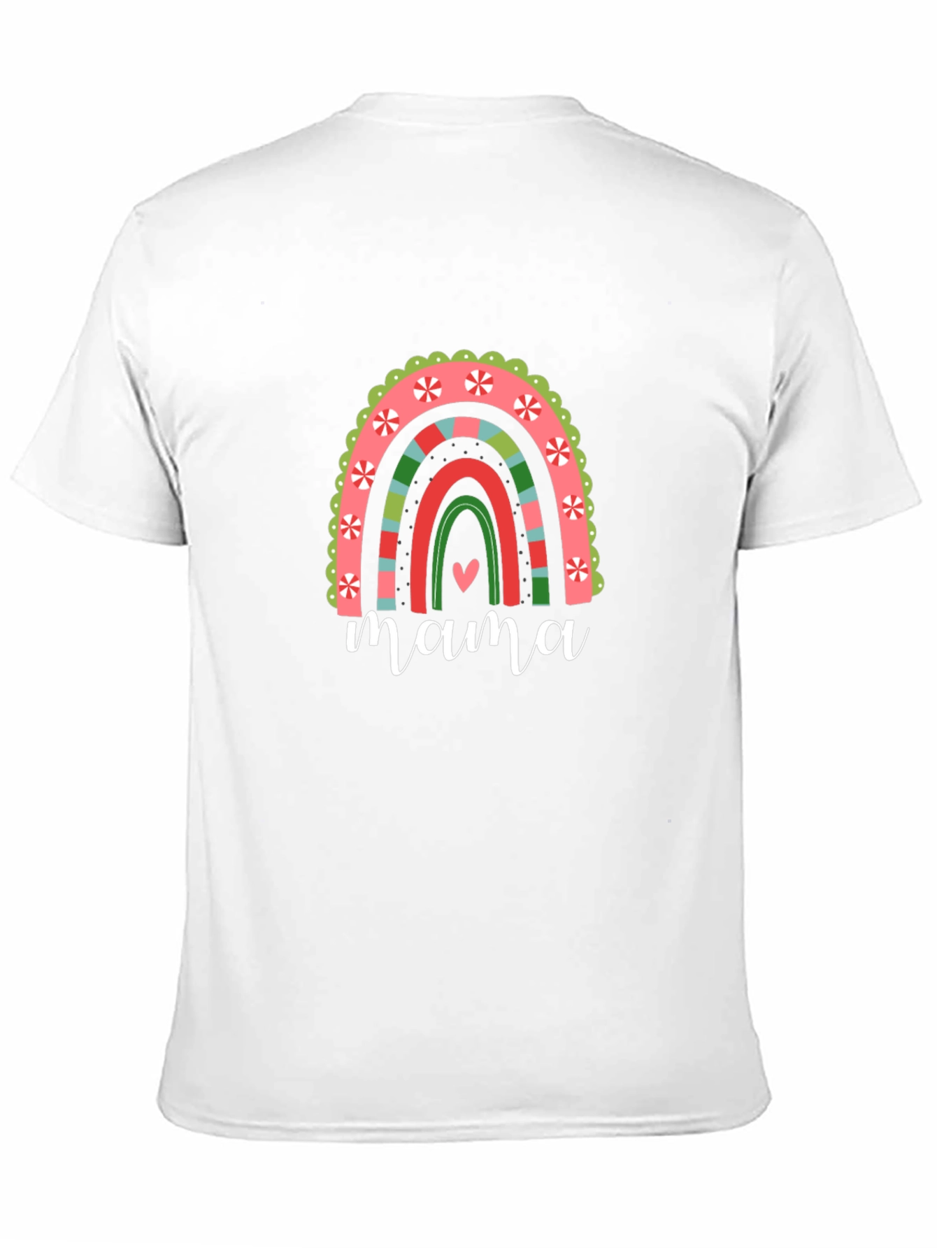 Mama Christmas Rainbow Graphic Tee