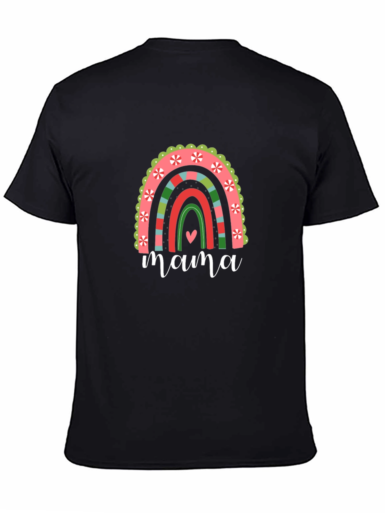 Mama Christmas Rainbow Graphic Tee