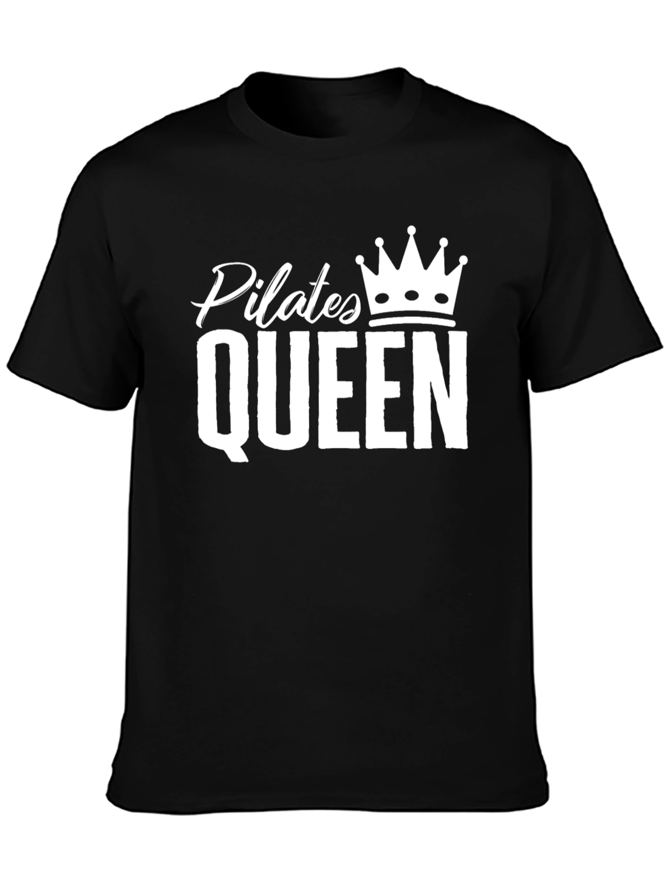 Pilates Queen Graphic T-Shirt - Black Cotton Tee