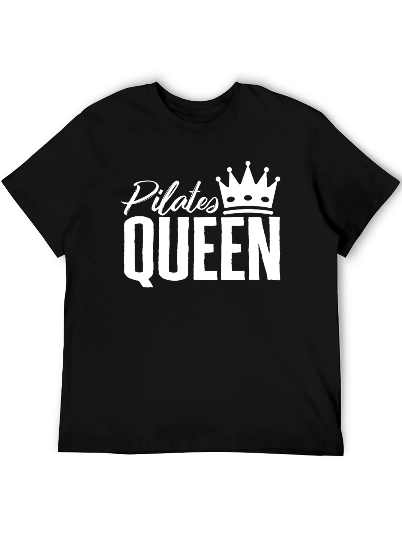 Pilates Queen Graphic T-Shirt - Black Cotton Tee