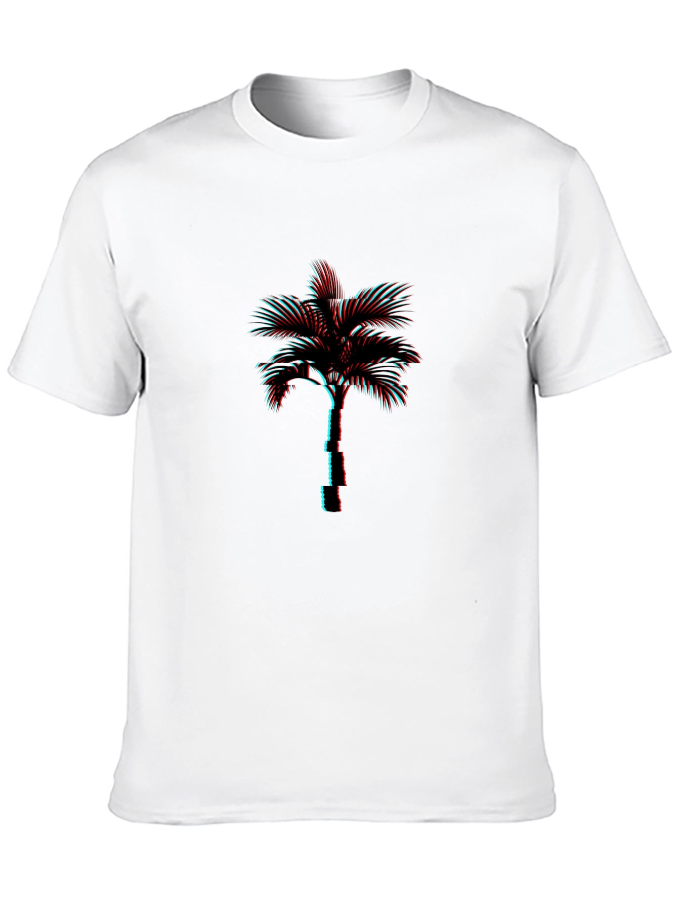 Retro Palm Tree Graphic Tee - Black