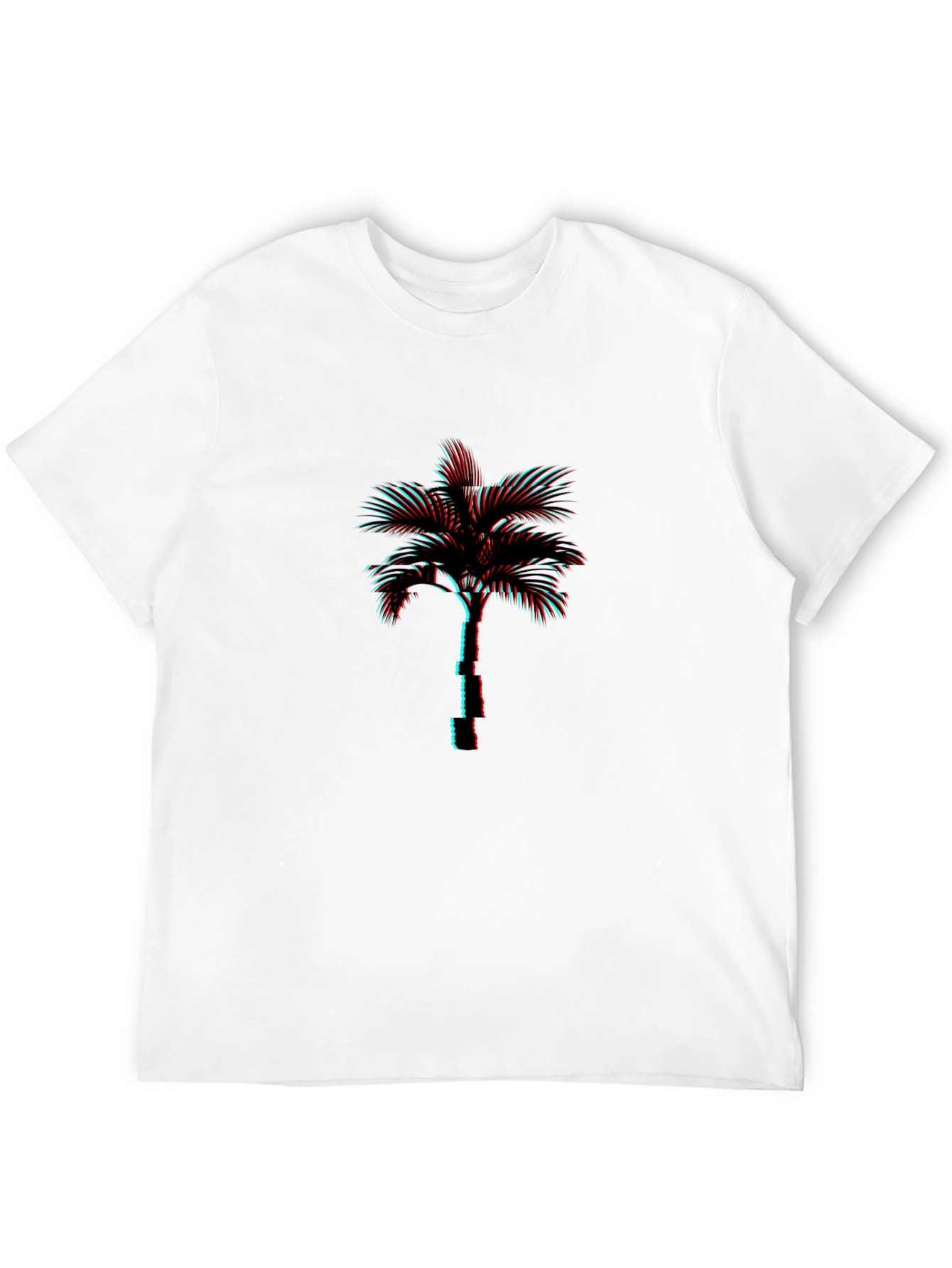 Retro Palm Tree Graphic Tee - Black