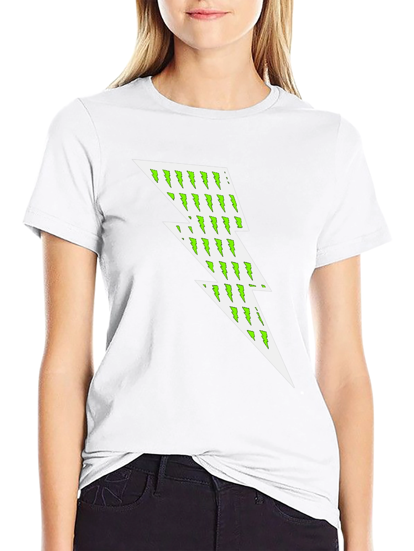 Lightning Bolt Graphic Tee - Black