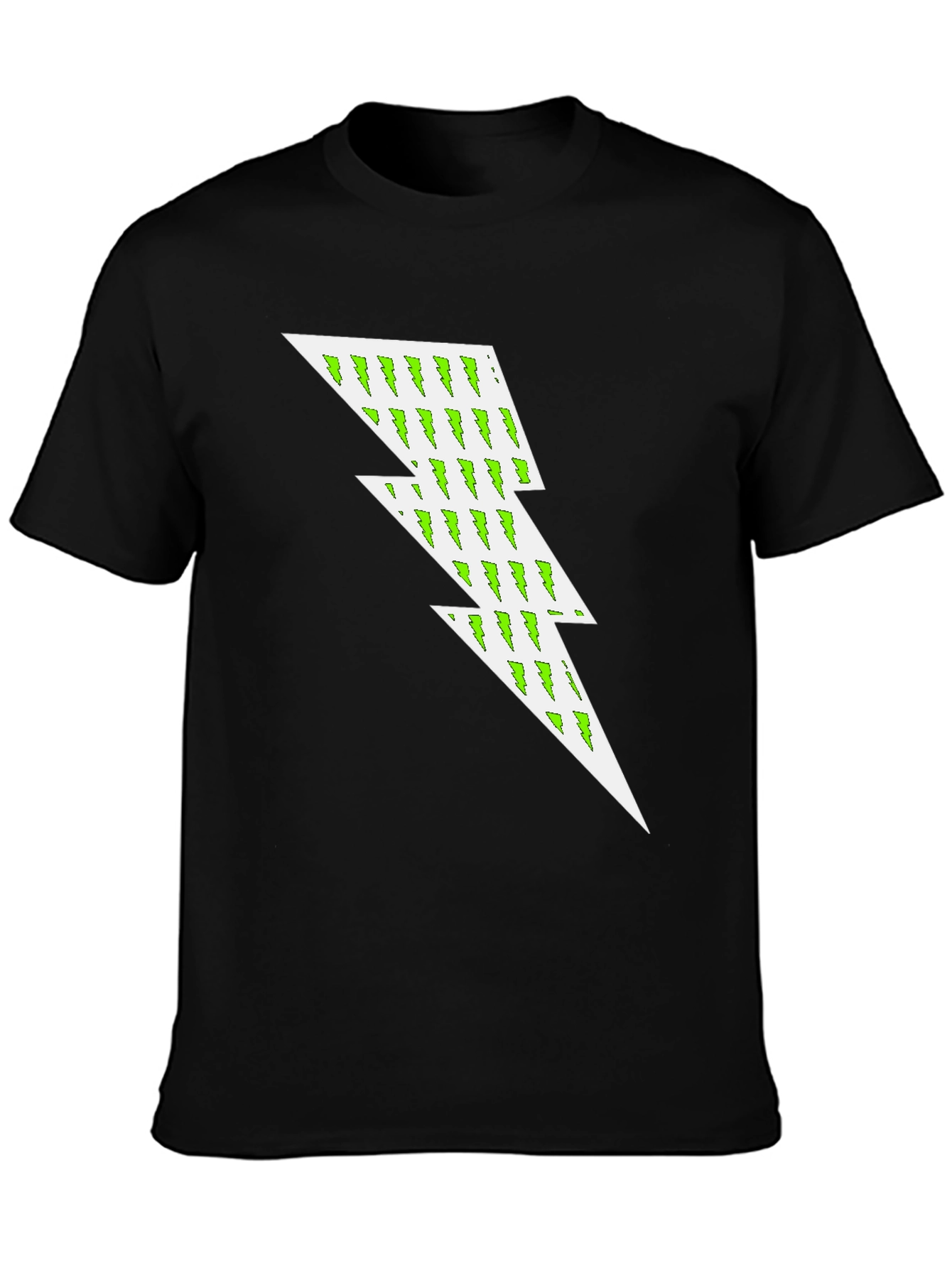 Lightning Bolt Graphic Tee - Black