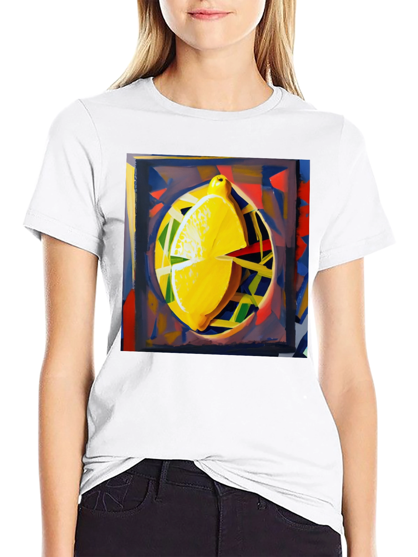 Abstract Lemon Graphic Tee