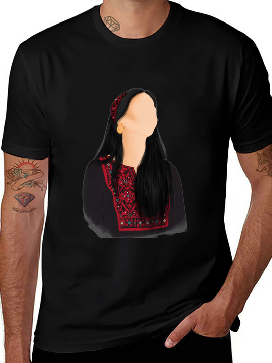 Embroidered Palestinian Thobe T-Shirt
