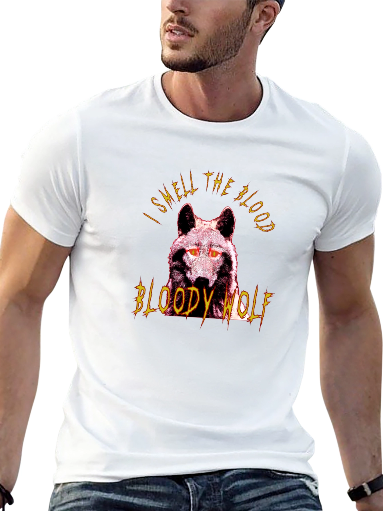 Bloody Wolf Graphic Tee - Mens Black T-Shirt