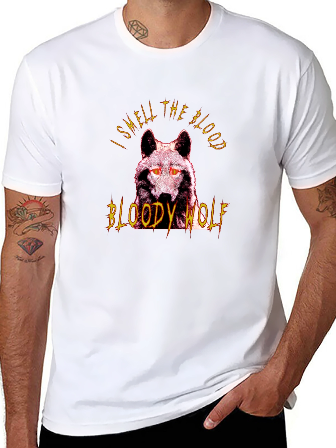 Bloody Wolf Graphic Tee - Mens Black T-Shirt