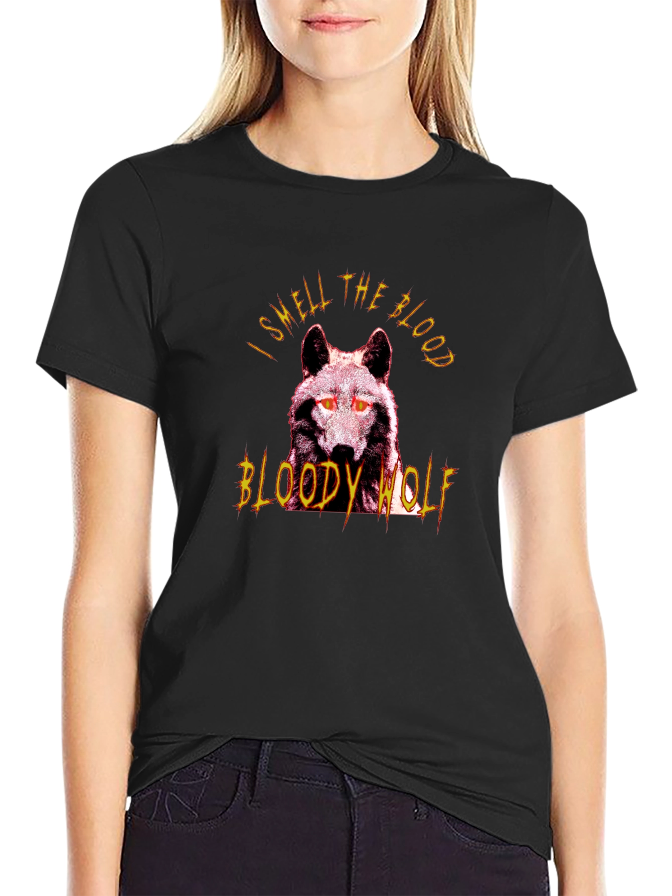 Bloody Wolf Graphic Tee - Mens Black T-Shirt