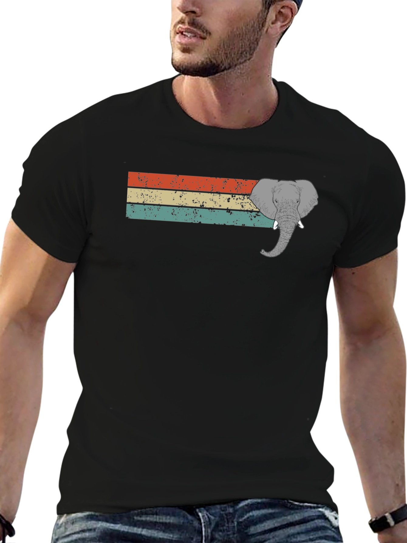 Retro Elephant Graphic T-Shirt - Unisex Style