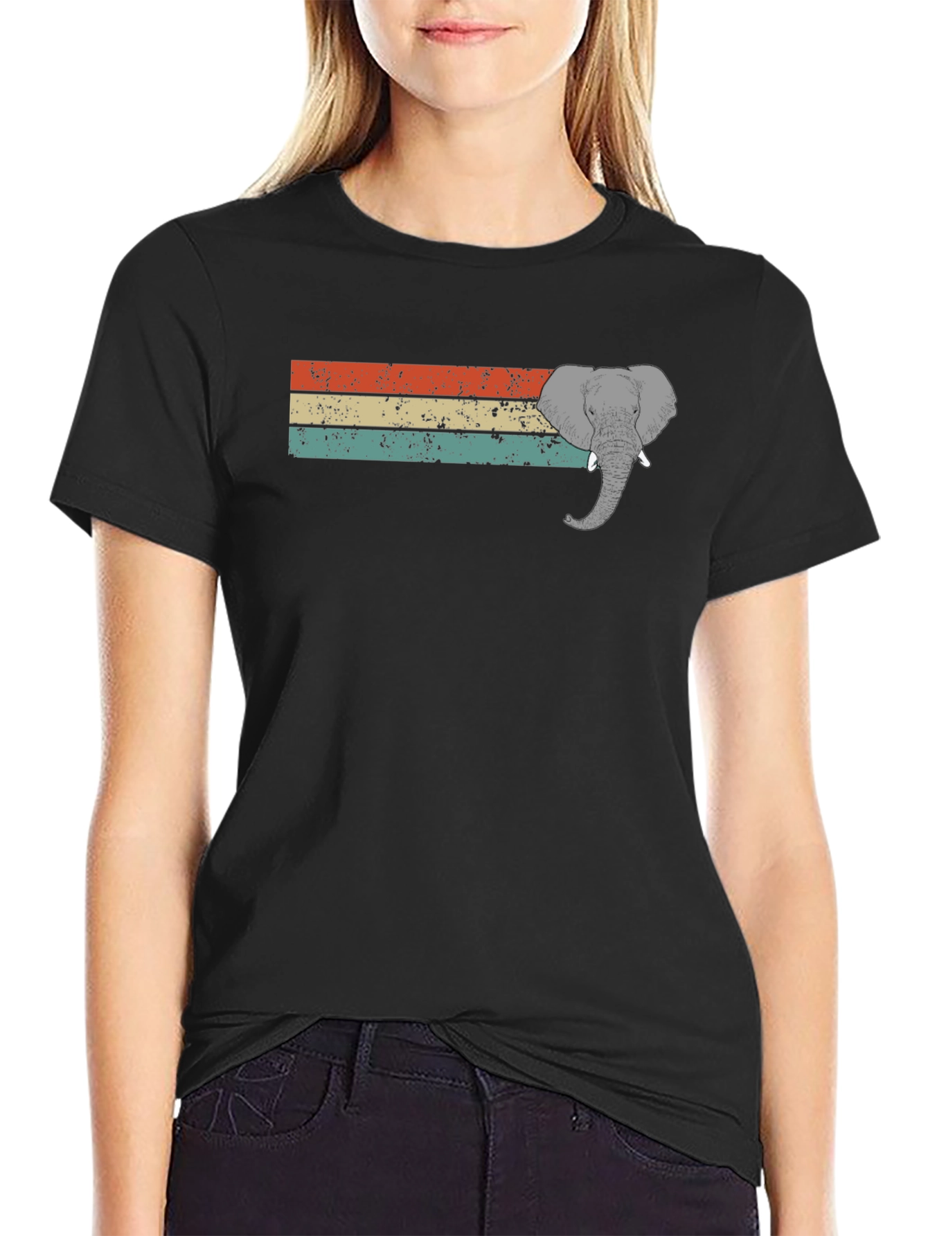 Retro Elephant Graphic T-Shirt - Unisex Style
