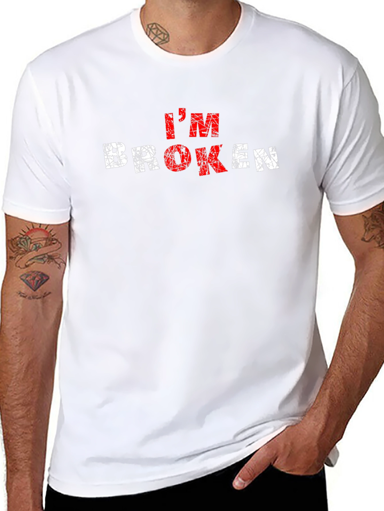 Im Broken Graphic T-Shirt - Grunge Style