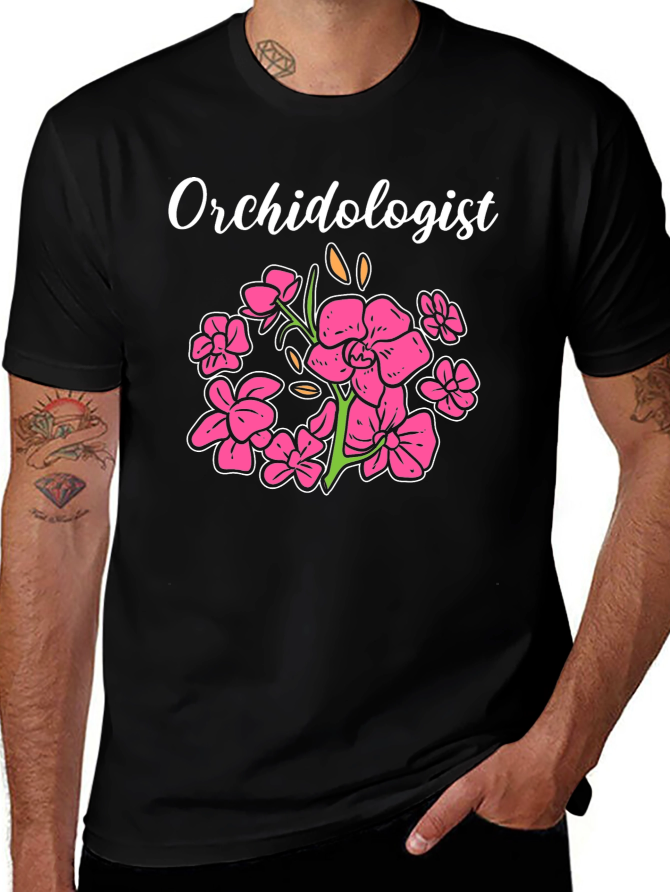 Orchidologist Floral T-Shirt - Botanical Lovers Tee