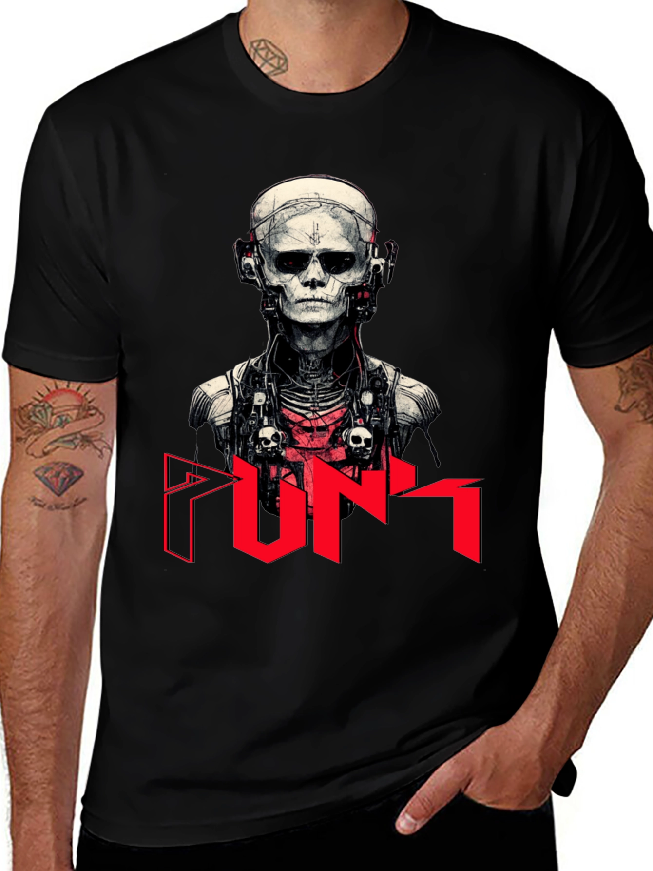 Cyberpunk Skeleton Graphic Tee