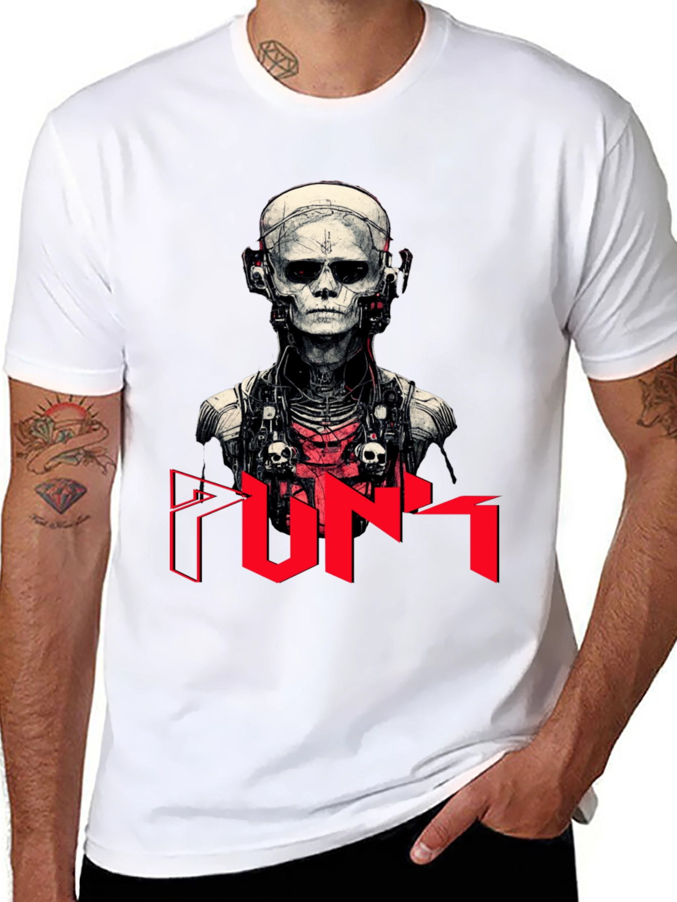 Cyberpunk Skeleton Graphic Tee