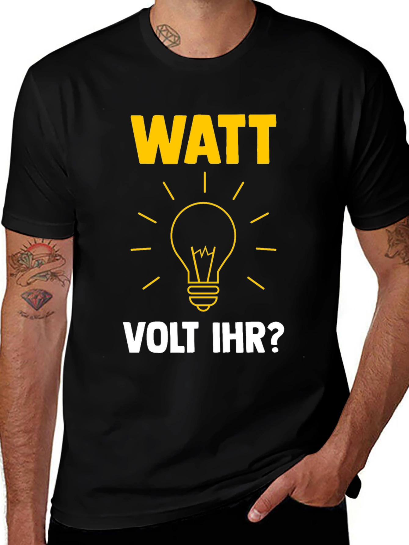 Watt Volt Ihr? Funny Electrical Humor Graphic Tee