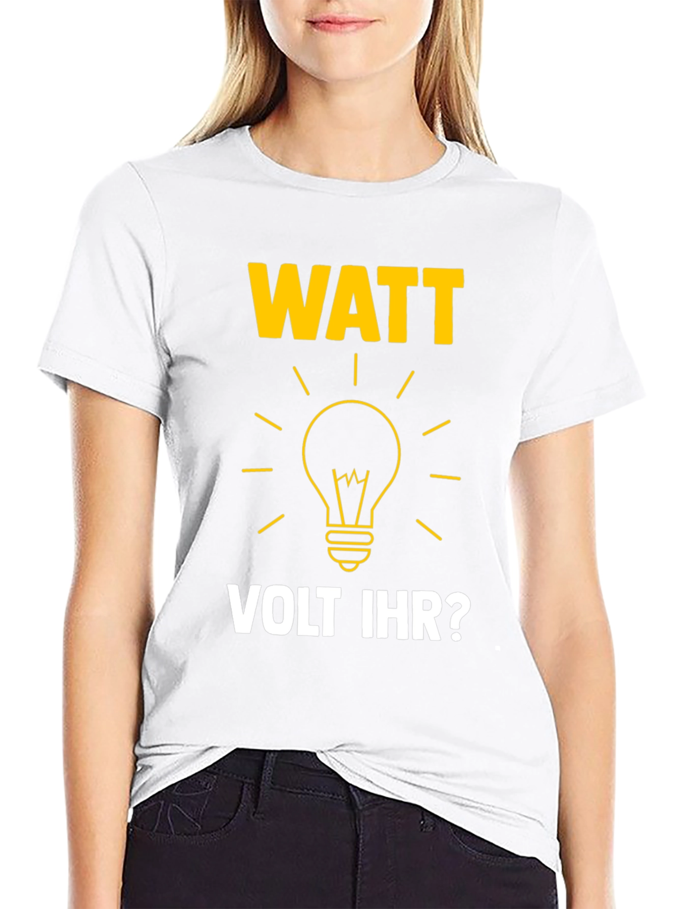 Watt Volt Ihr? Funny Electrical Humor Graphic Tee