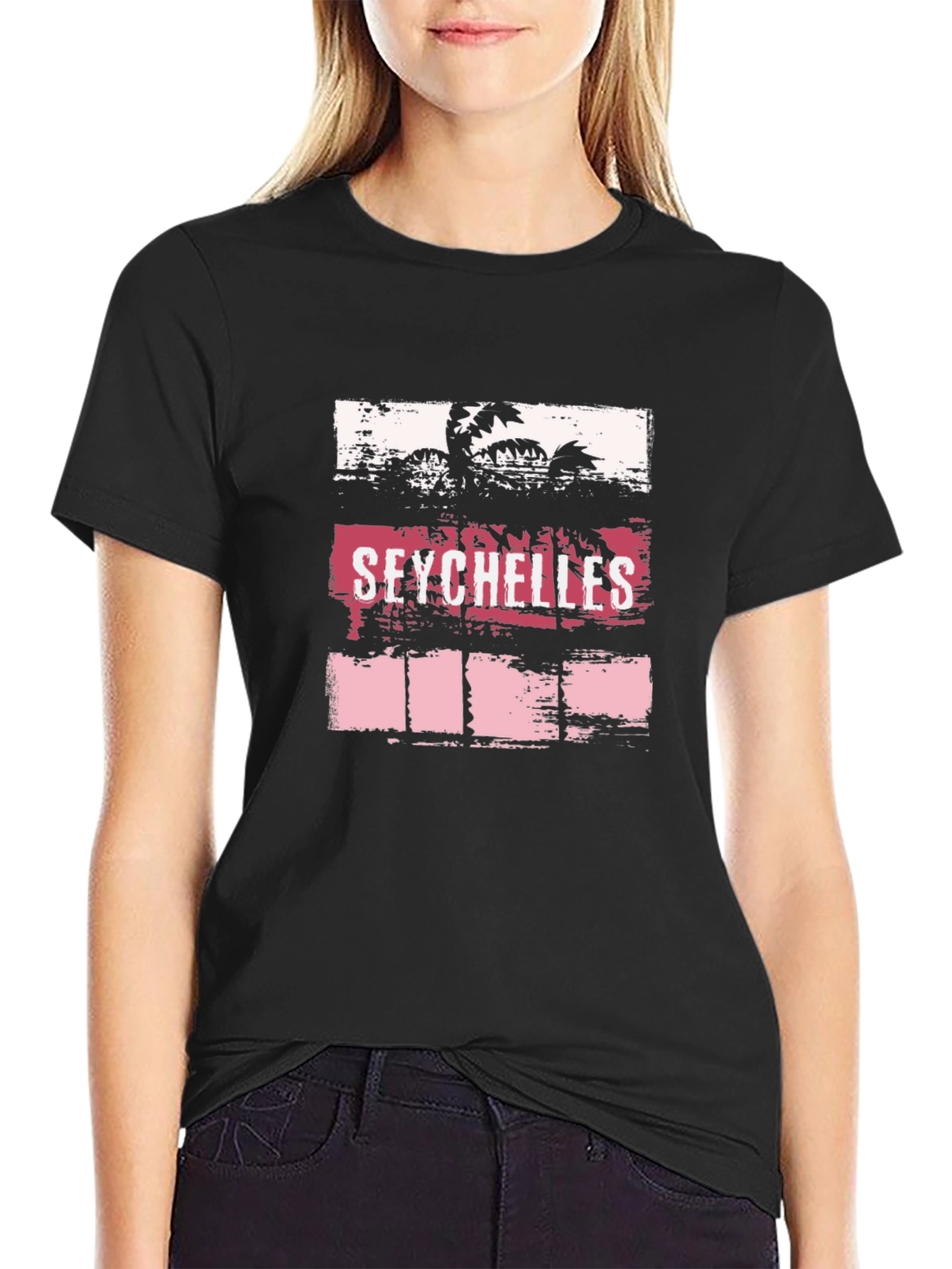 Seychelles Palm Tree Graphic T-Shirt - Island Style