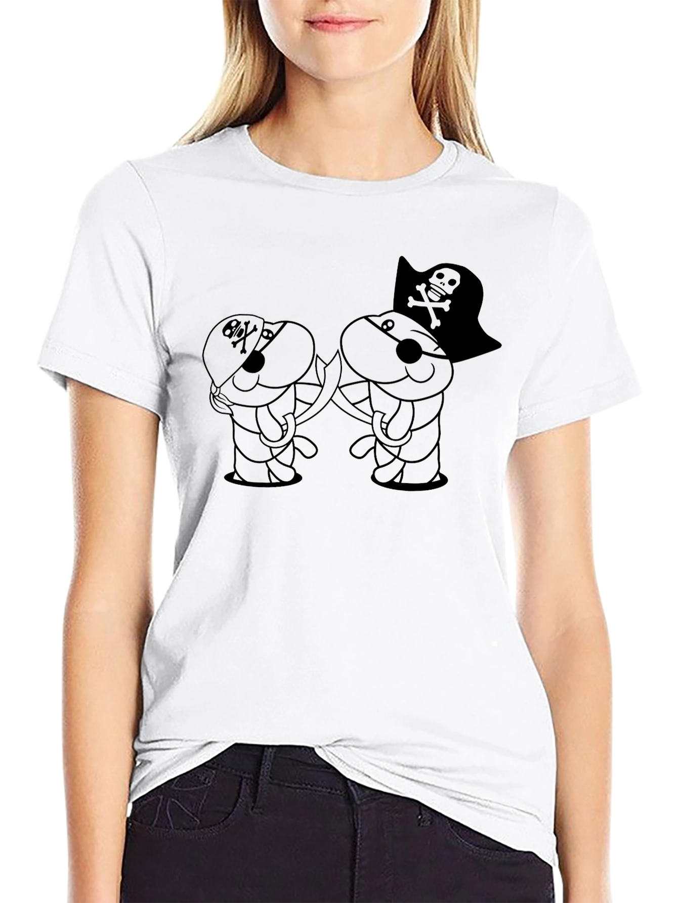Pirate Bunny Black T-Shirt