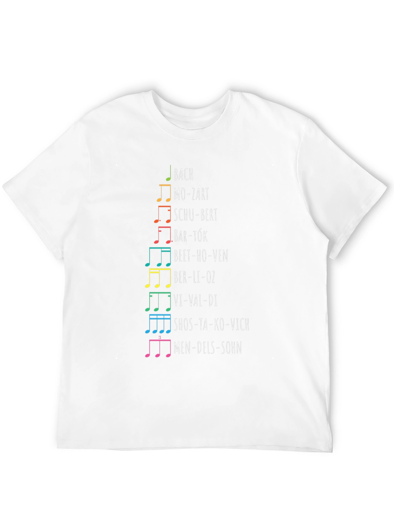 Musical Composer T-Shirt: Bach Mozart Beethoven & More!