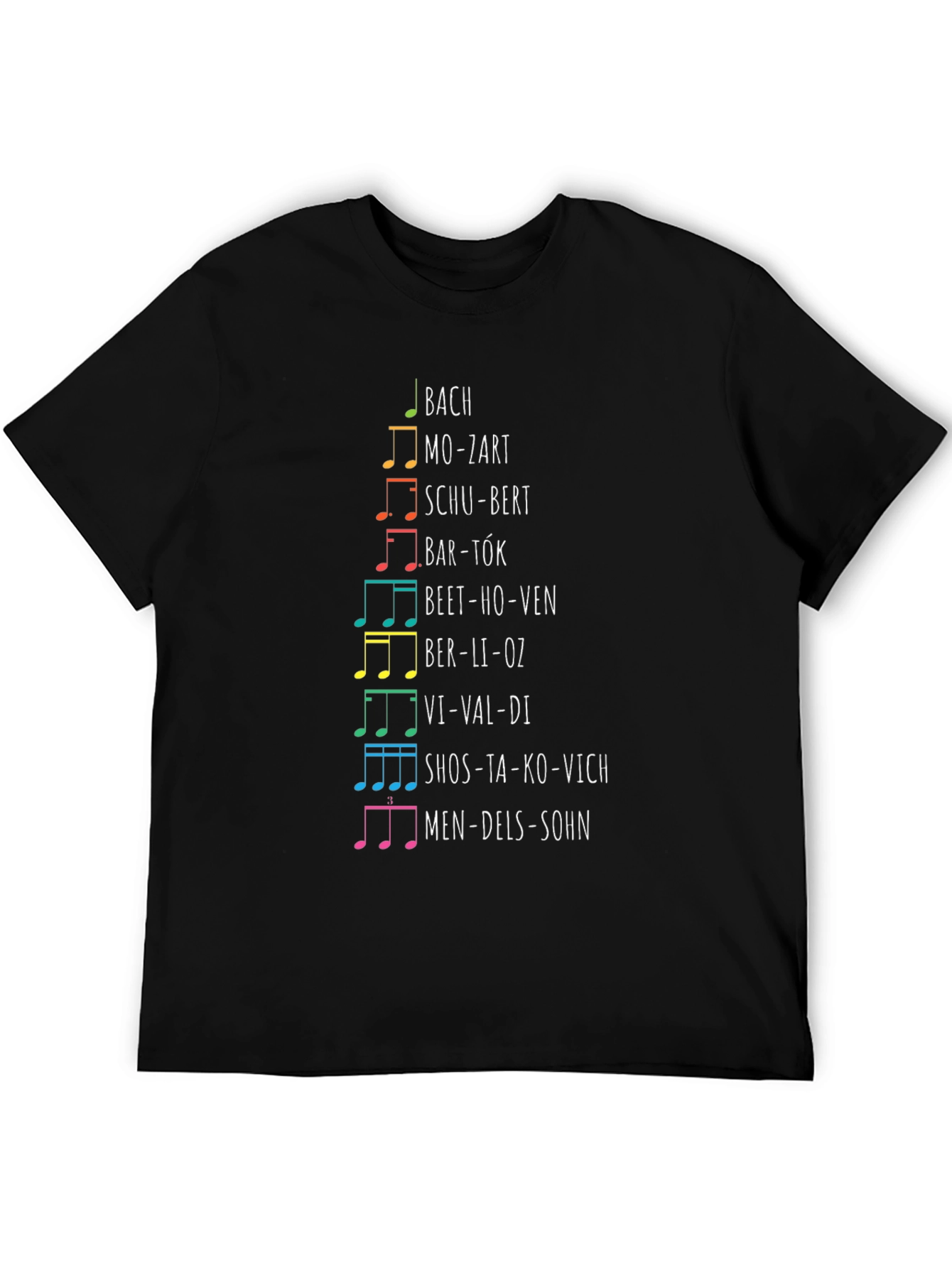 Musical Composer T-Shirt: Bach Mozart Beethoven & More!