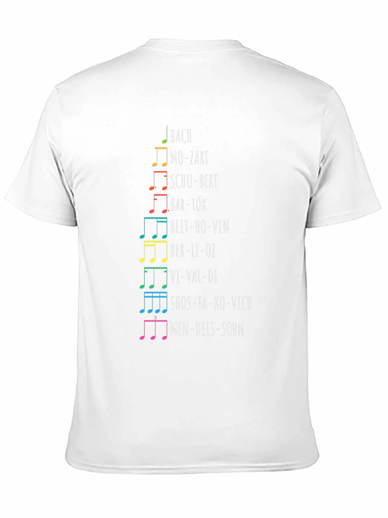 Musical Composer T-Shirt: Bach Mozart Beethoven & More!