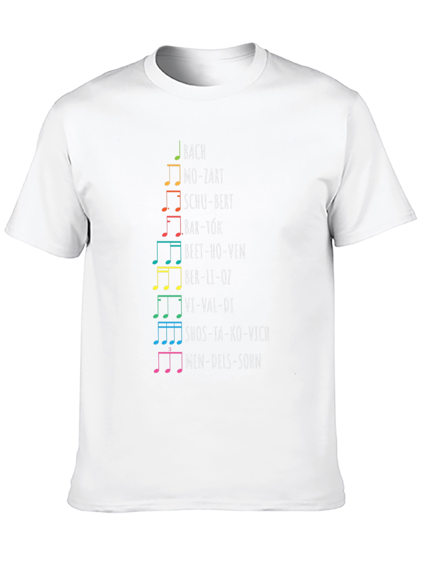 Musical Composer T-Shirt: Bach Mozart Beethoven & More!