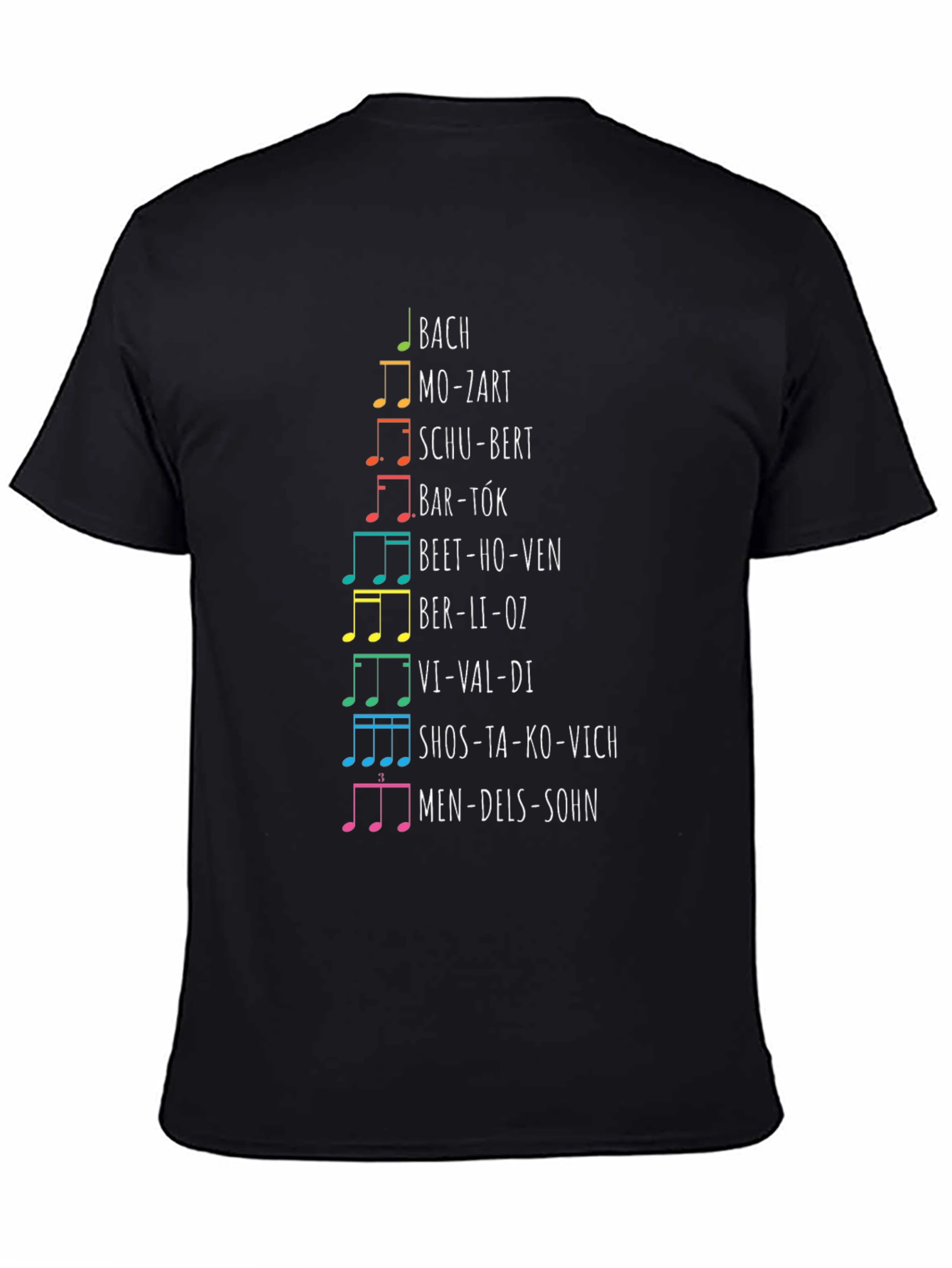 Musical Composer T-Shirt: Bach Mozart Beethoven & More!
