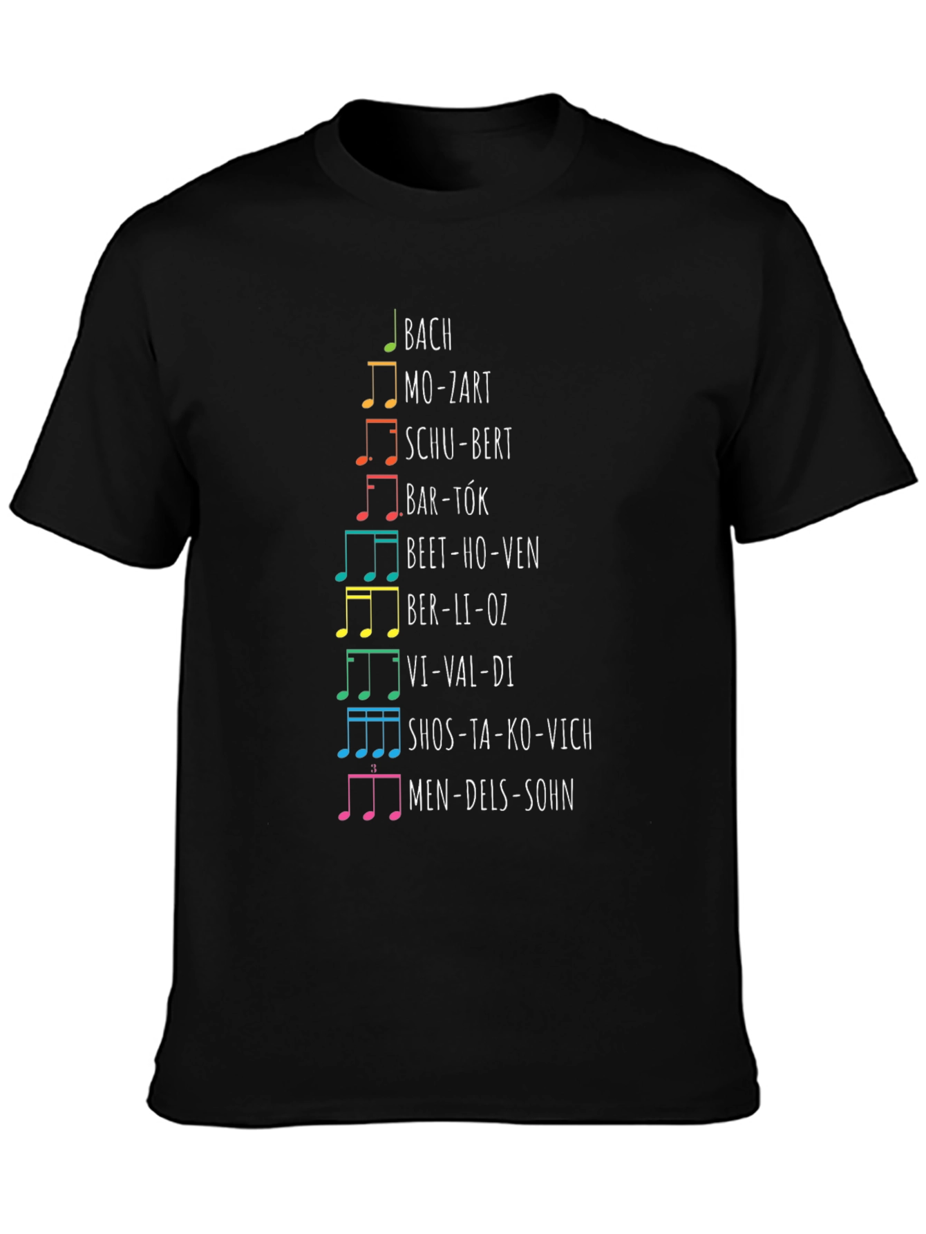 Musical Composer T-Shirt: Bach Mozart Beethoven & More!