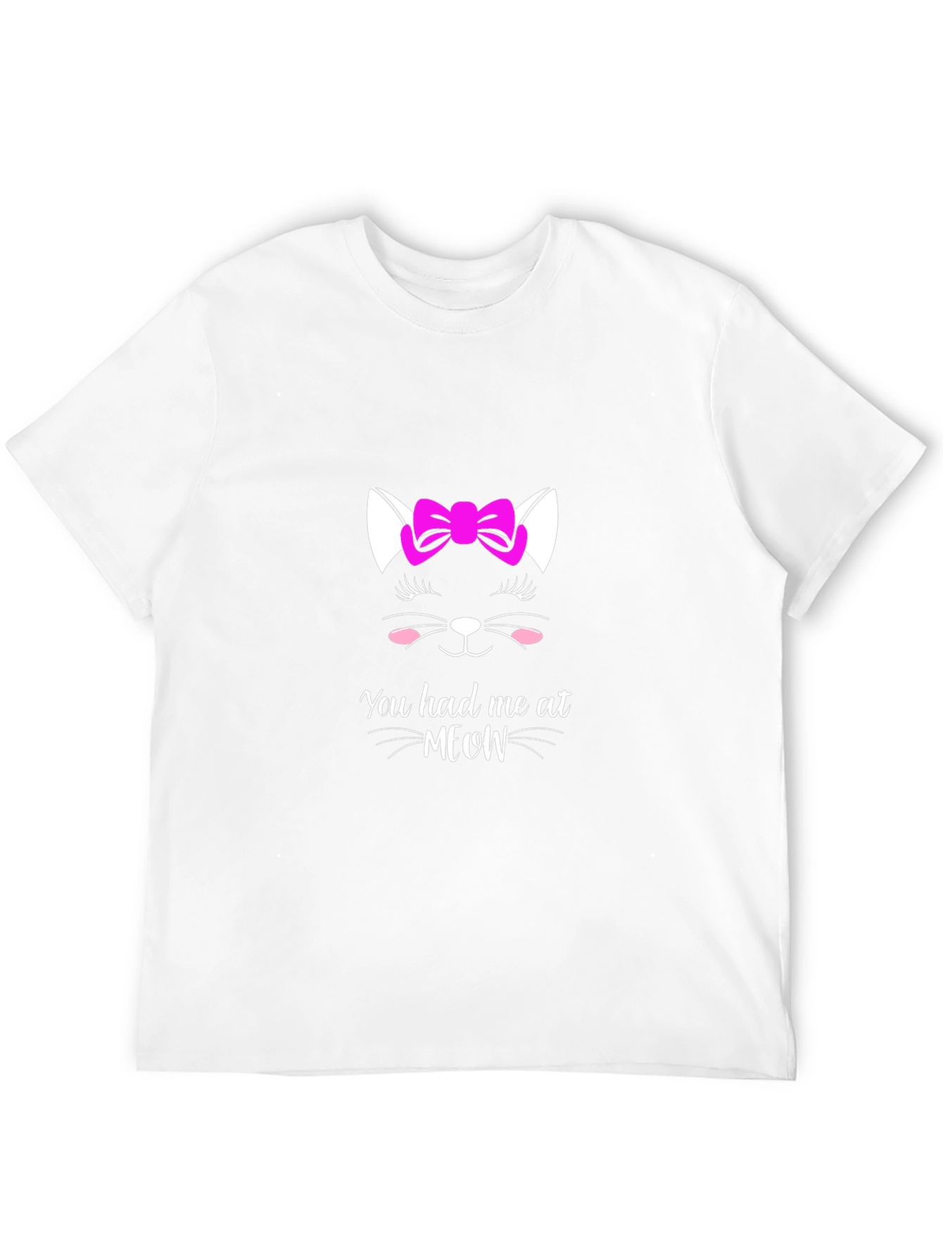 Cat Meow Graphic Black T-Shirt for Men