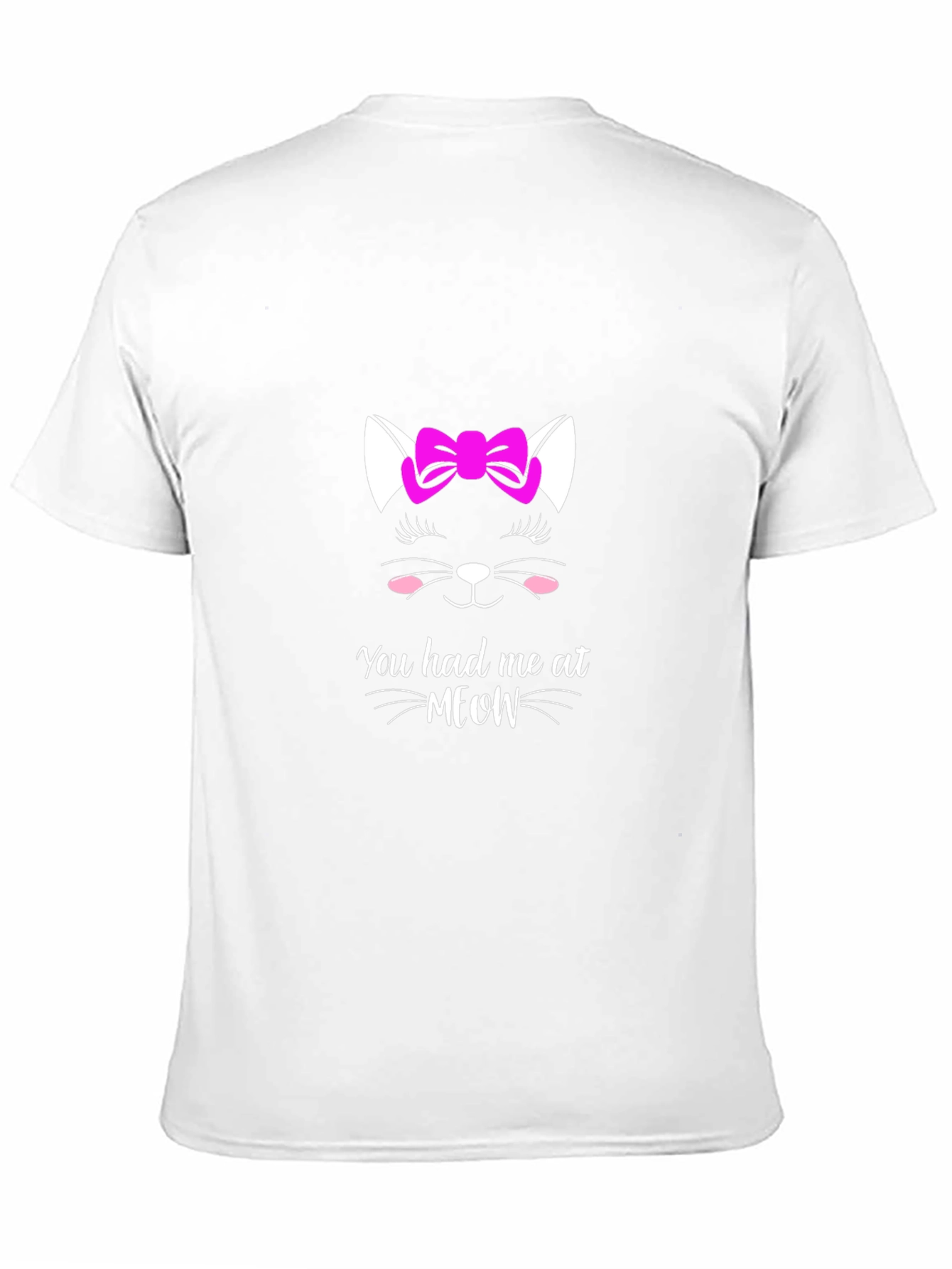 Cat Meow Graphic Black T-Shirt for Men