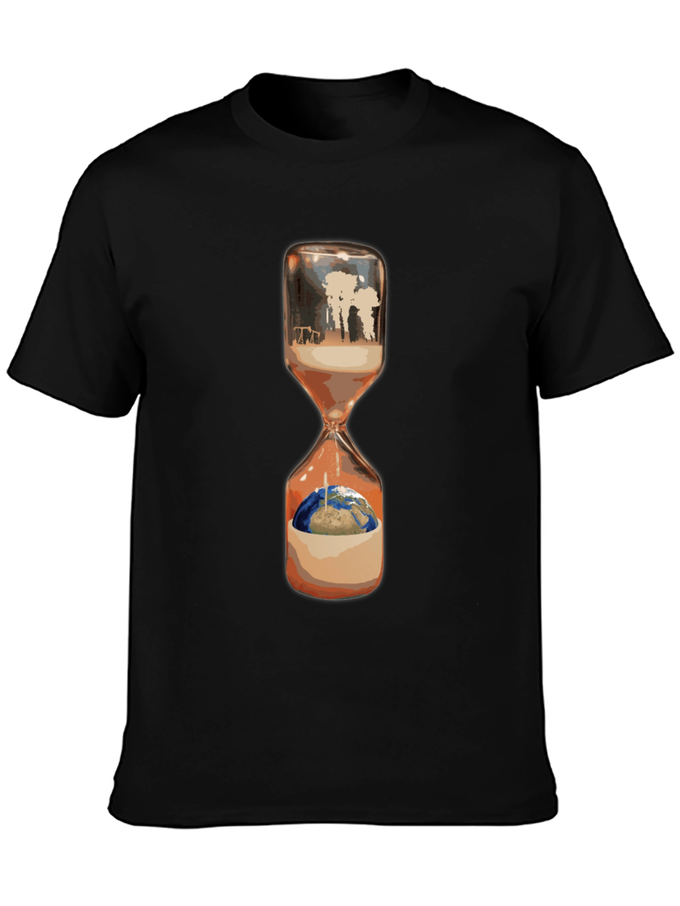 Hourglass Earth Tee - Climate Change Awareness