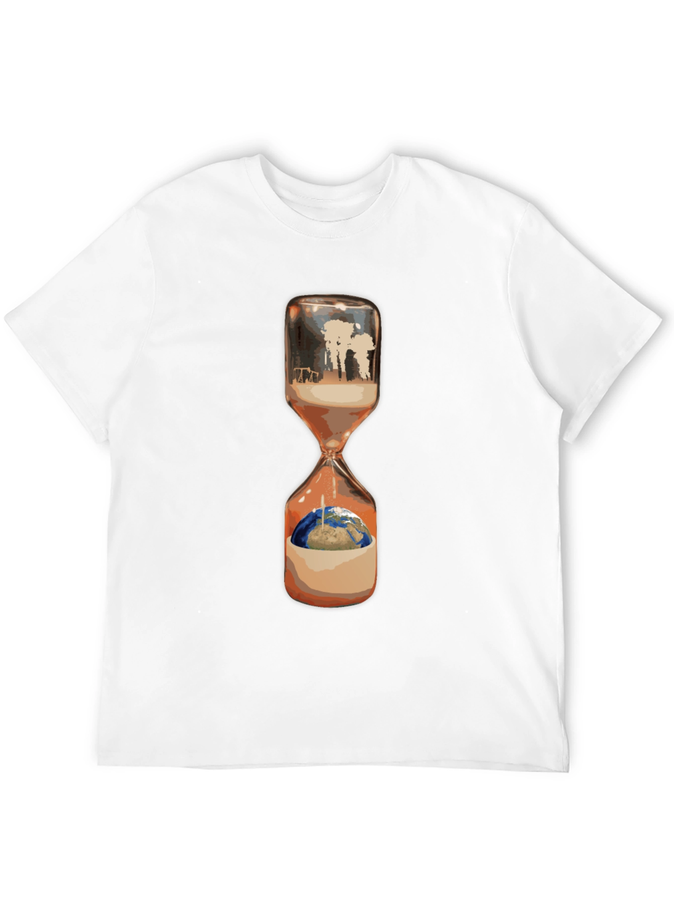 Hourglass Earth Tee - Climate Change Awareness