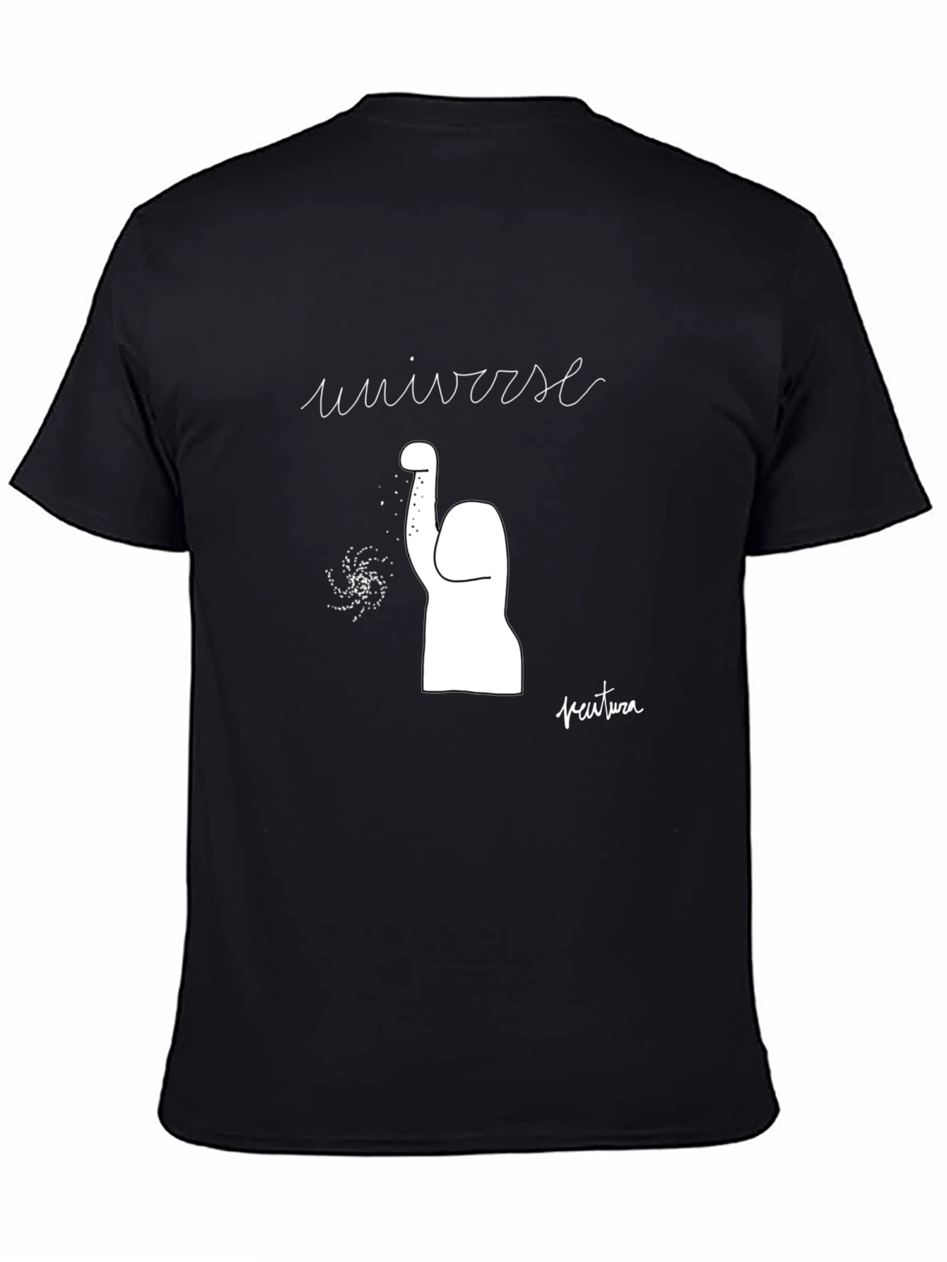 Universe Graphic Tee - Black Cotton T-Shirt