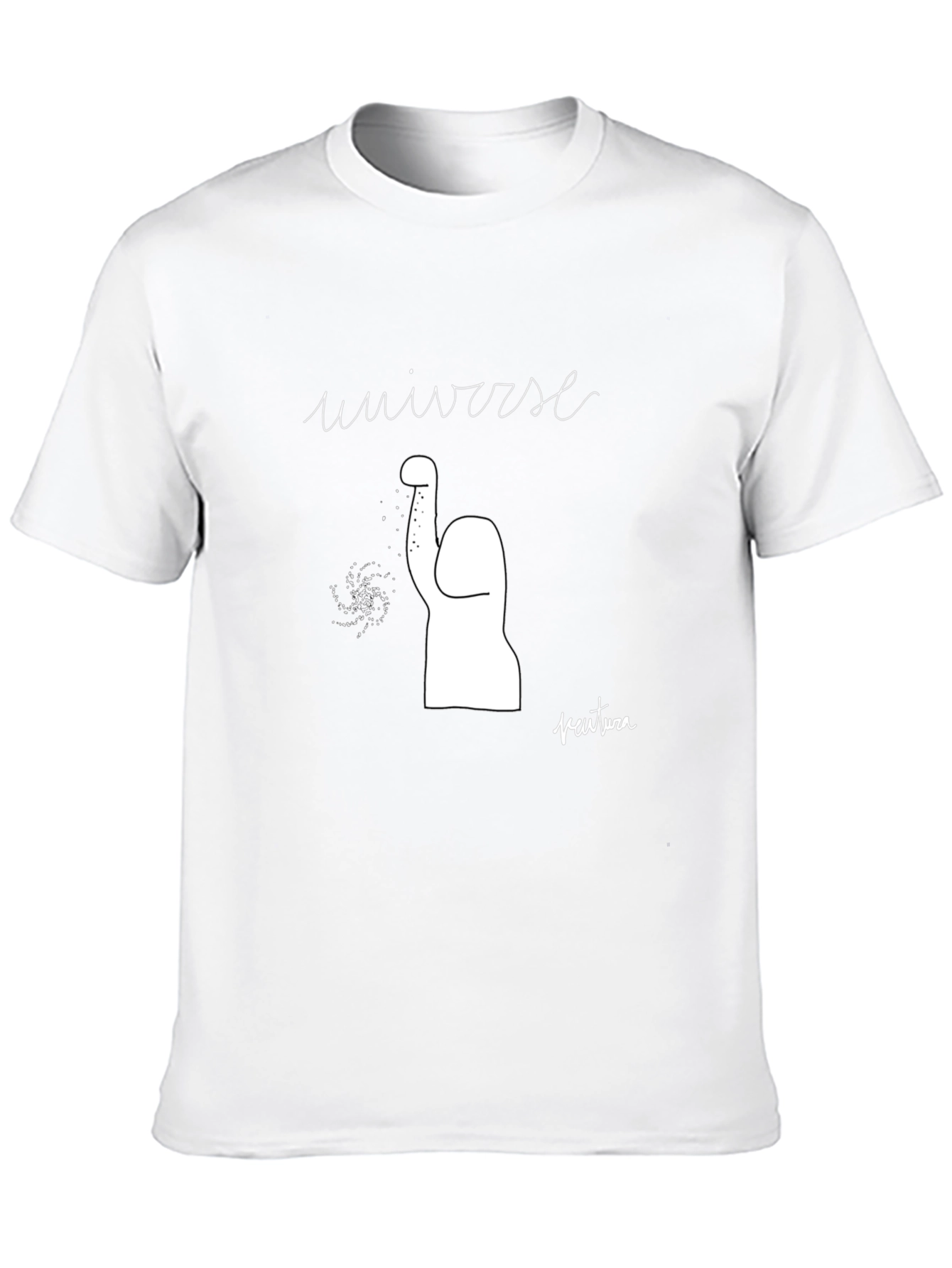 Universe Graphic Tee - Black Cotton T-Shirt