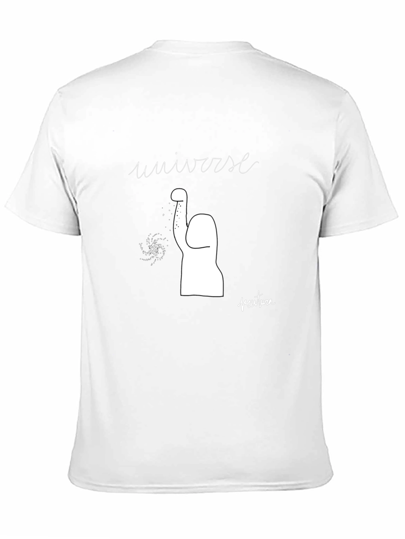 Universe Graphic Tee - Black Cotton T-Shirt