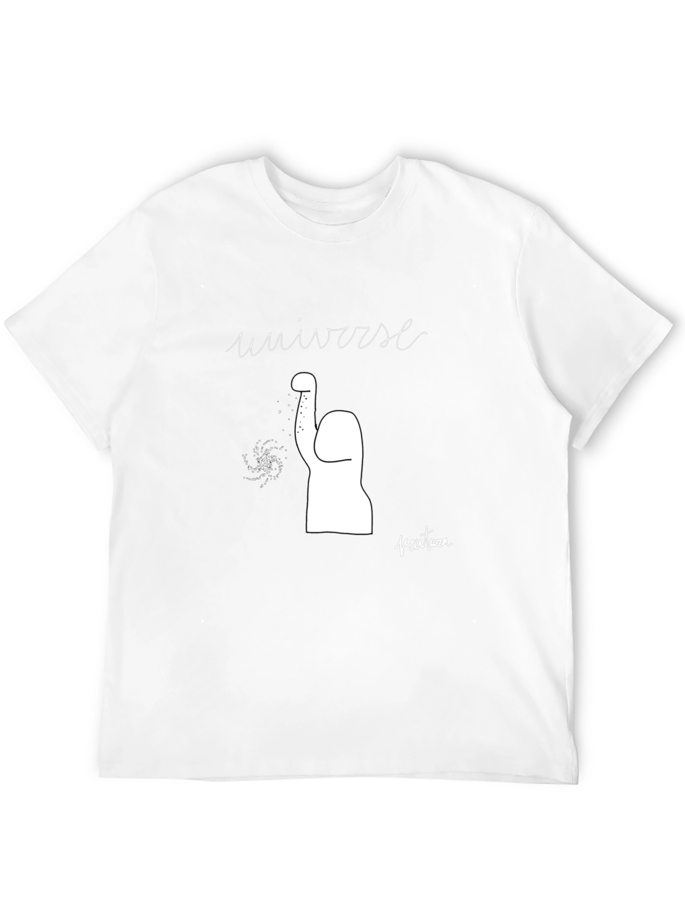 Universe Graphic Tee - Black Cotton T-Shirt