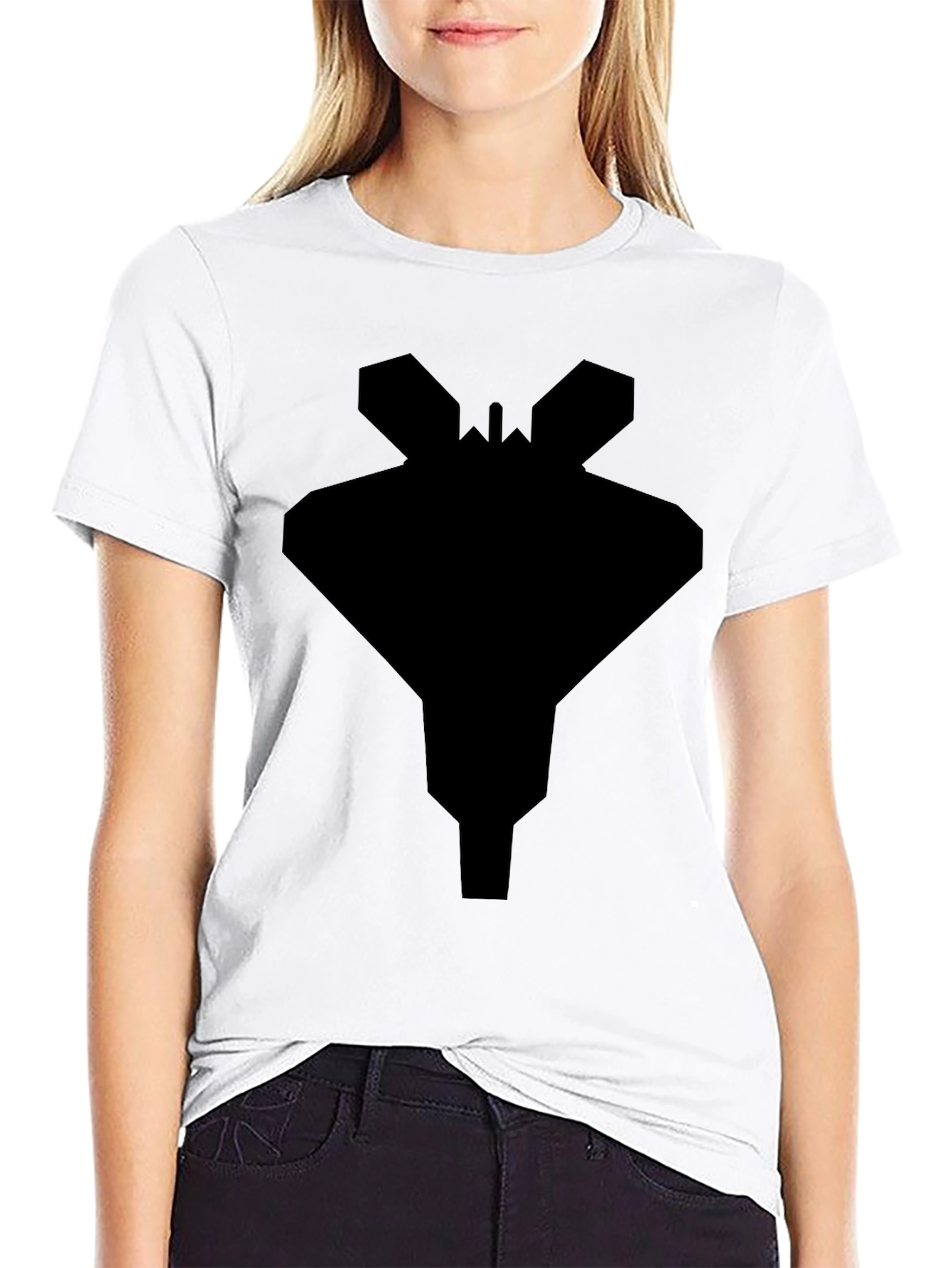 Stealth Jet Black T-Shirt - Modern Geometric Design