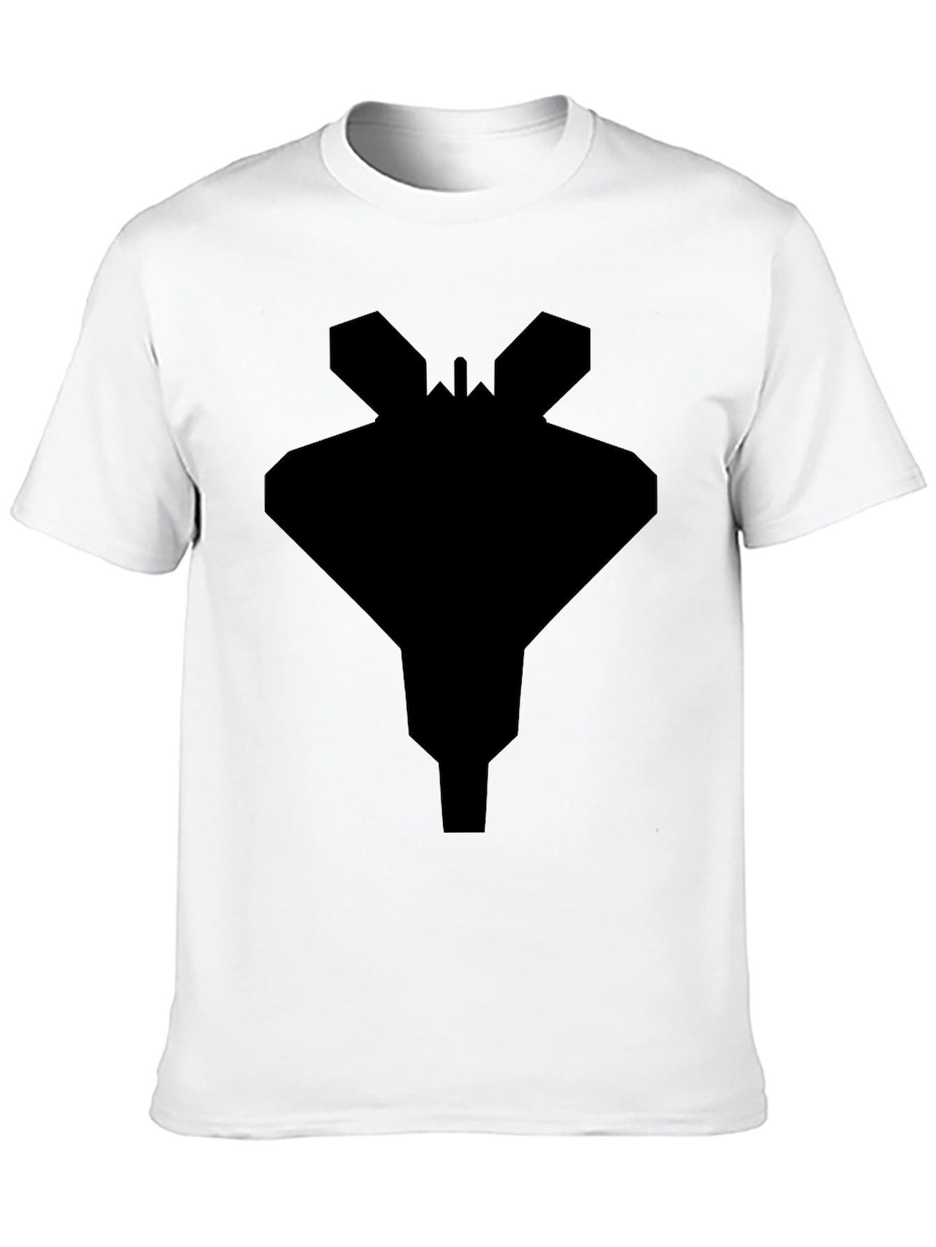 Stealth Jet Black T-Shirt - Modern Geometric Design