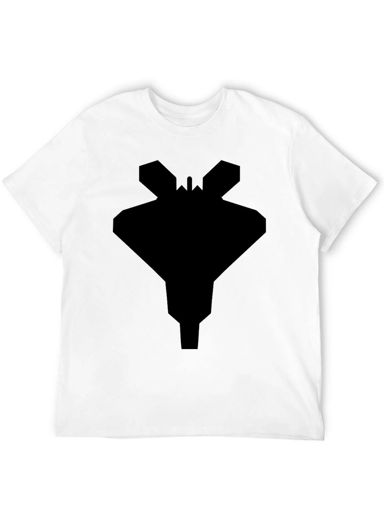 Stealth Jet Black T-Shirt - Modern Geometric Design