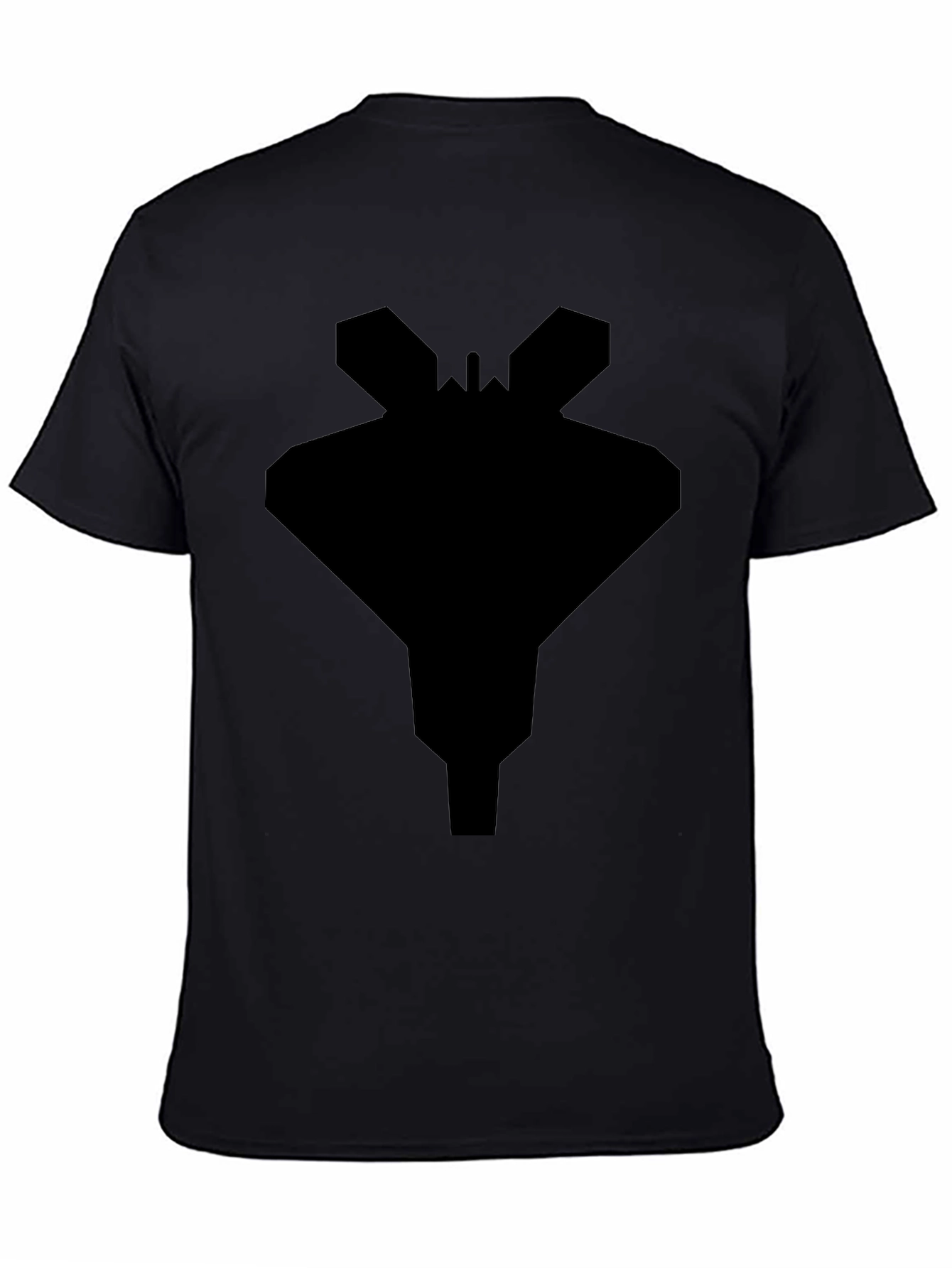 Stealth Jet Black T-Shirt - Modern Geometric Design