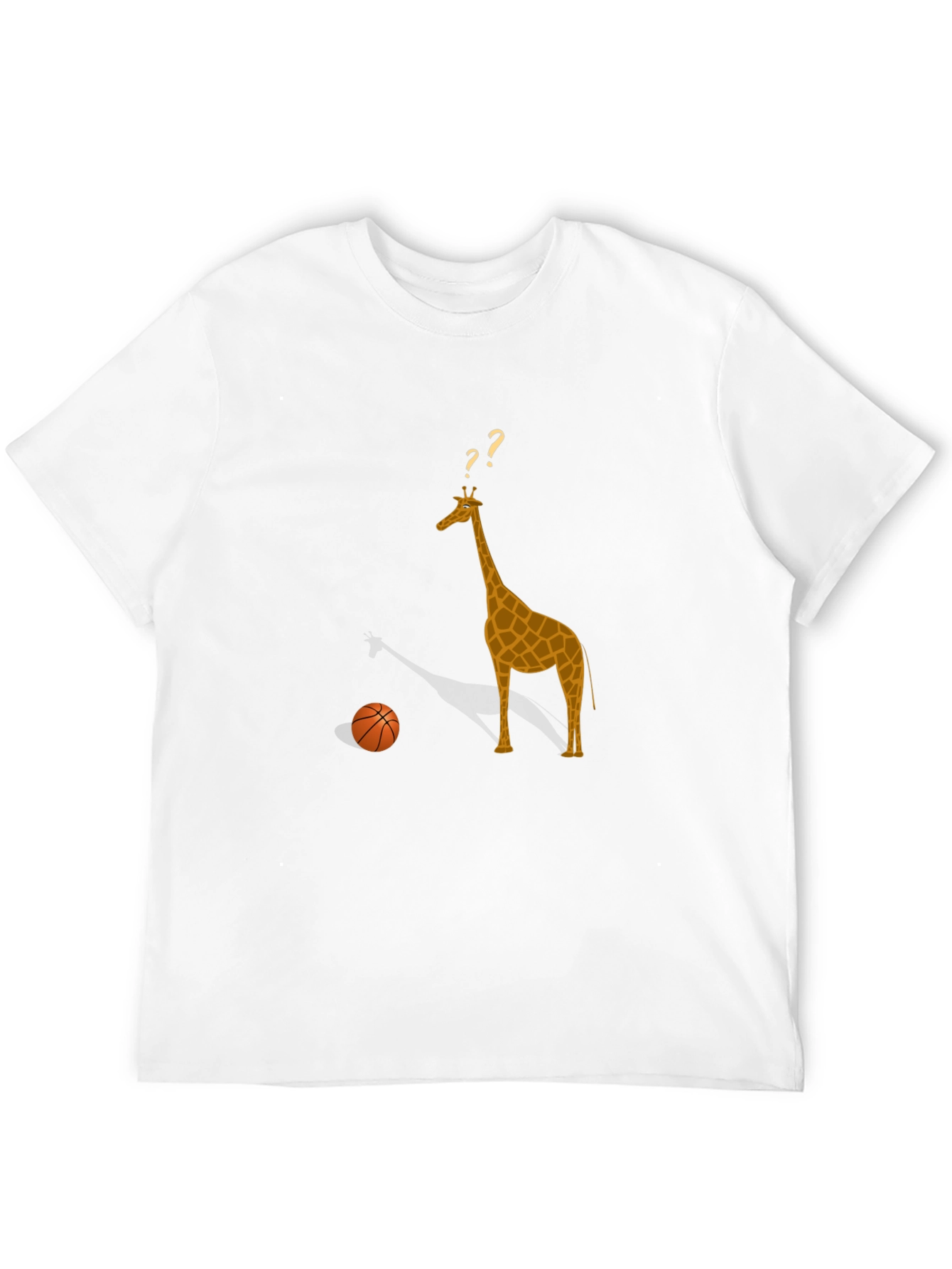 Giraffe Basketball T-Shirt - Novelty Graphic Tee