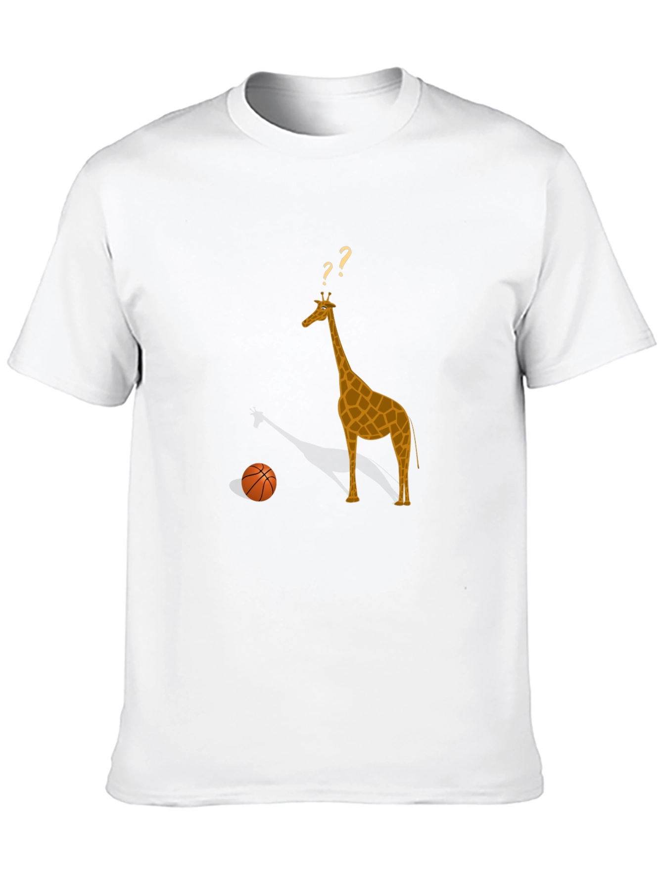 Giraffe Basketball T-Shirt - Novelty Graphic Tee