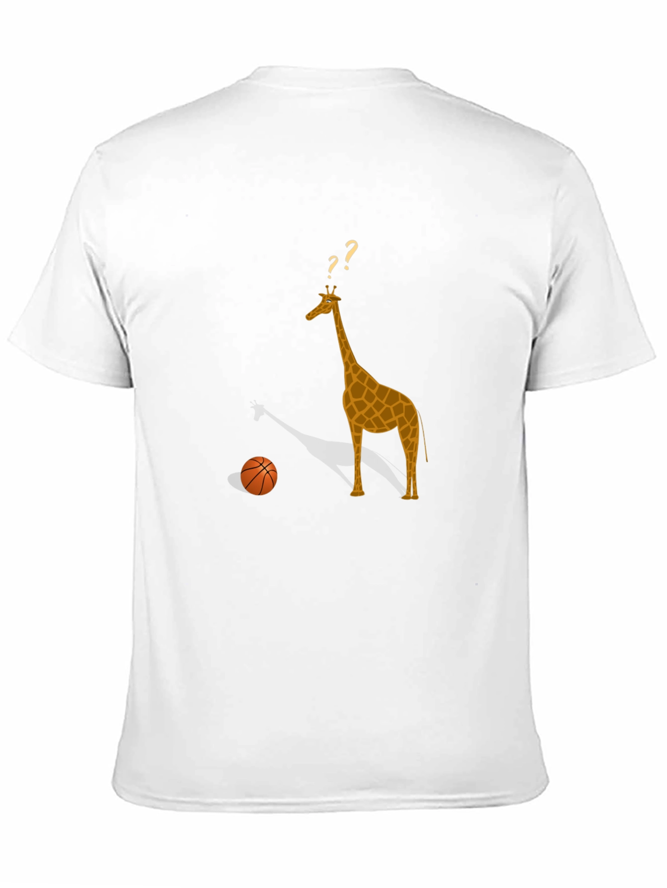 Giraffe Basketball T-Shirt - Novelty Graphic Tee