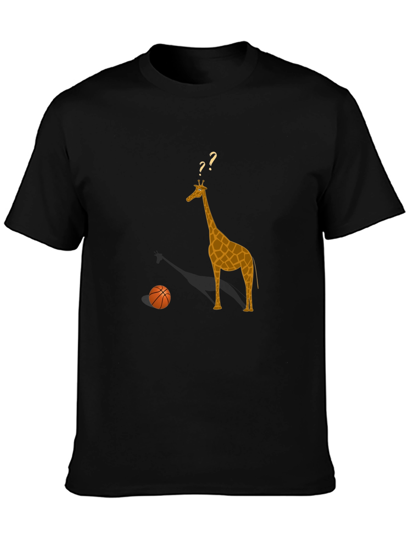 Giraffe Basketball T-Shirt - Novelty Graphic Tee