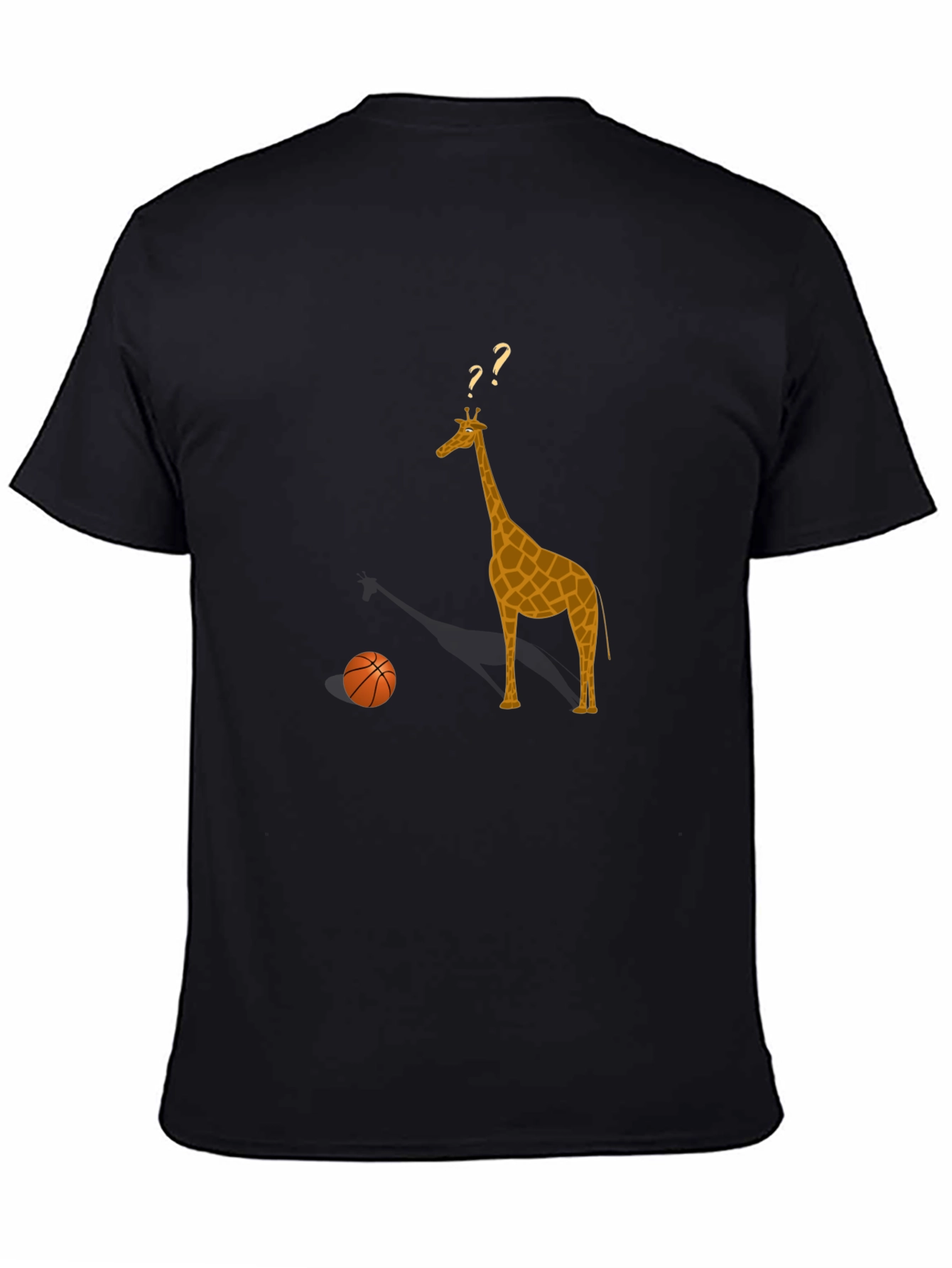Giraffe Basketball T-Shirt - Novelty Graphic Tee